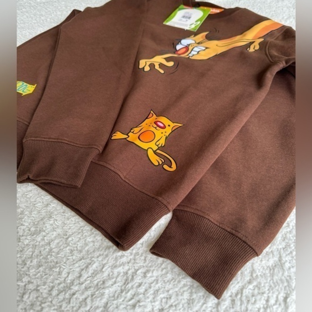Nickelodeon Catdog Brown Graphic Sweatshirt (Medium)